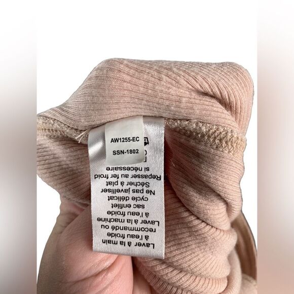 ATM Blush Nude Pink Super Soft Ribbed Sleeveless Bodysuit - Picture 4 of 7